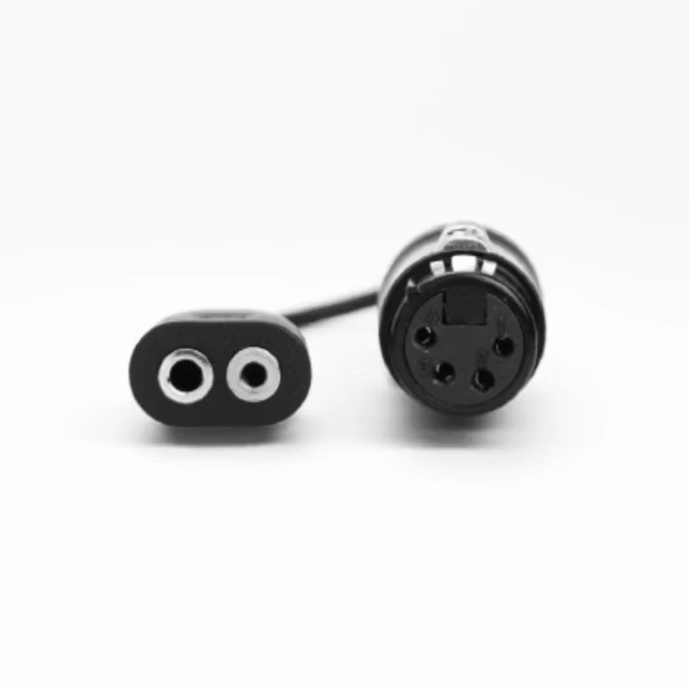 On Set Headsets Live Comms Adapter, For 4-Pin XLR and Motorola, connects to any 2-Pin Surveillance Headset and turns it into a Live Comms Pro - This allows monitoring of top wireless comms like Clear-
