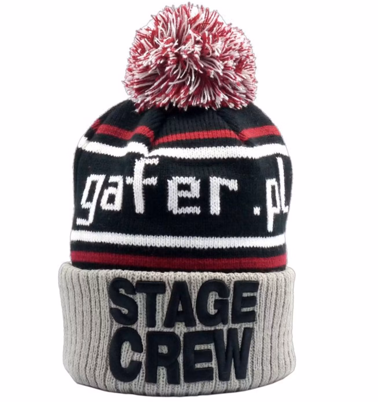 Gafer Stage Crew Pompom Beanie från GAFER.PL, GRÅ