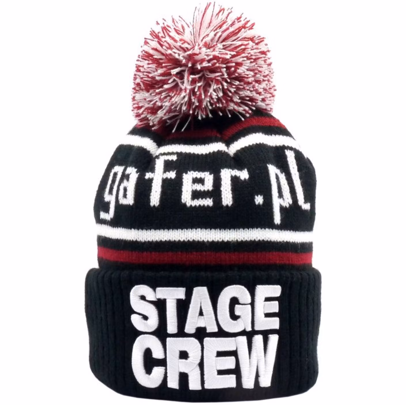 Gafer Stage Crew Pompom Beanie från GAFER.PL, SVART