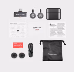 Hollyland LARK M2S Duo Wireless Lavalier Microphone with USB-C Plug Duo