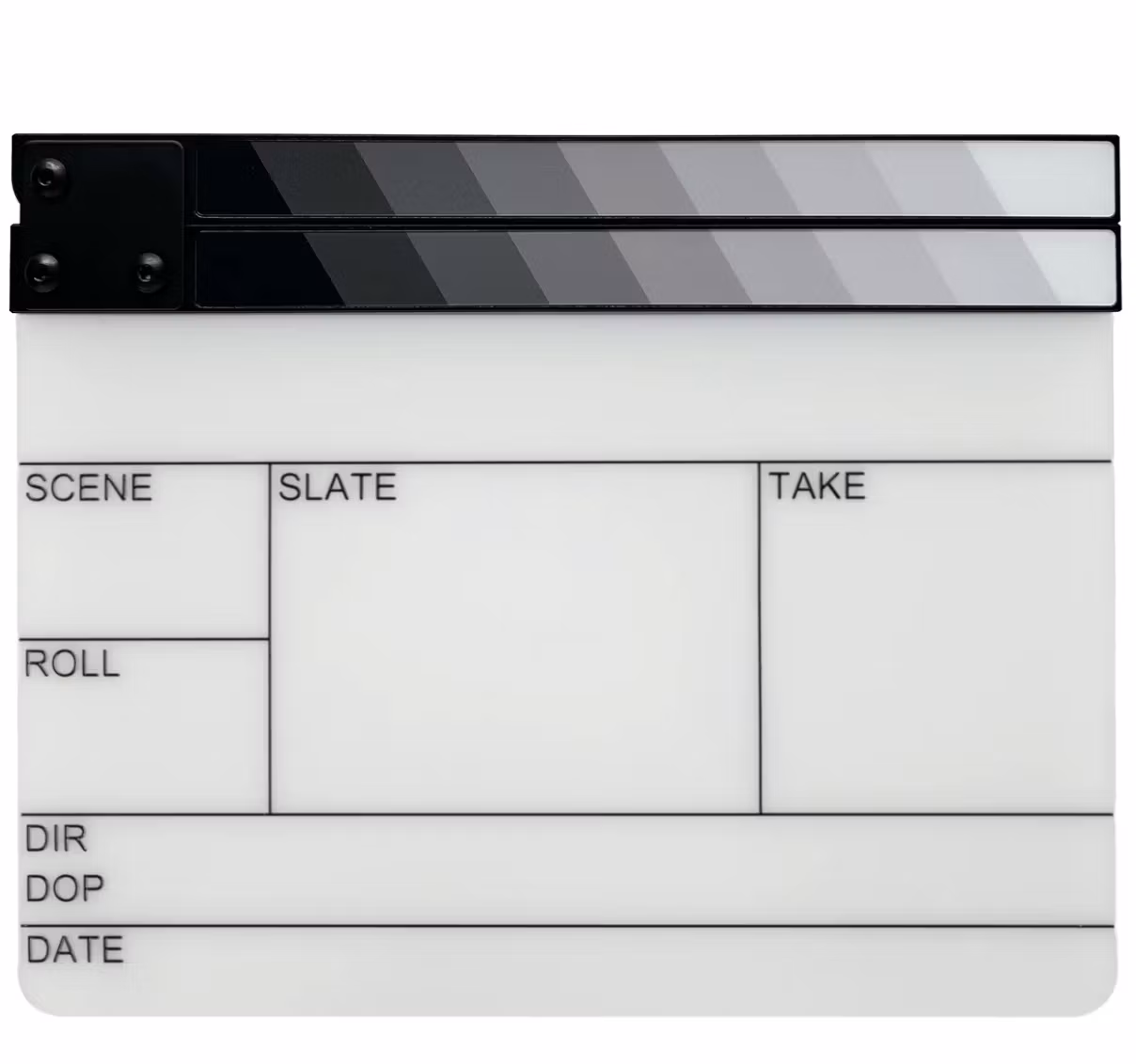 Filmsticks Gripsticks Grey Scale Sticks Clapperboard Kit (UK/EU) - Medium