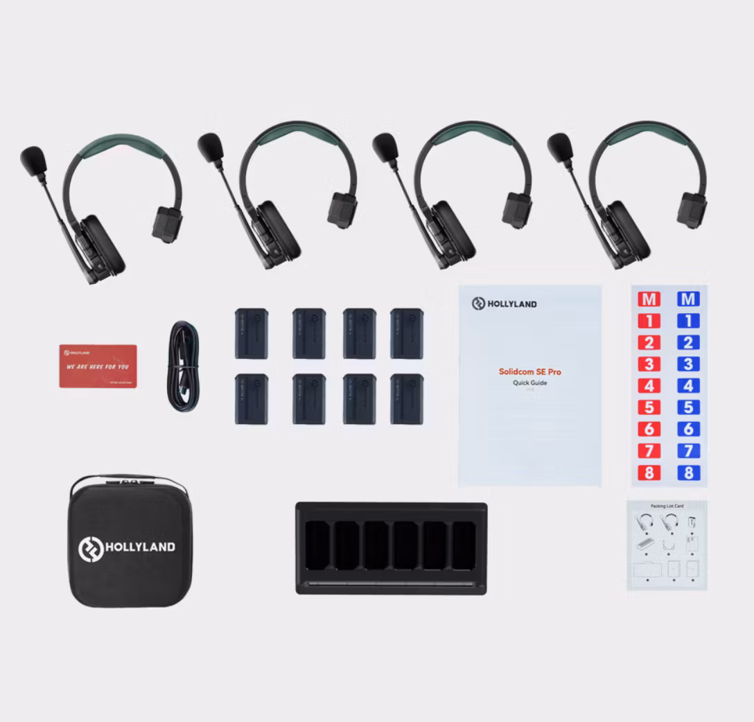 Hollyland Solidcom SE Pro- 4 Person Noise Cancelling Headset Intercom