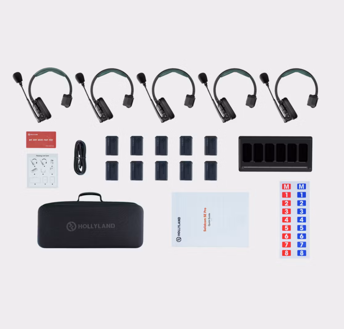 Hollyland Solidcom SE Pro- 5 Person Noise Cancelling Headset Intercom