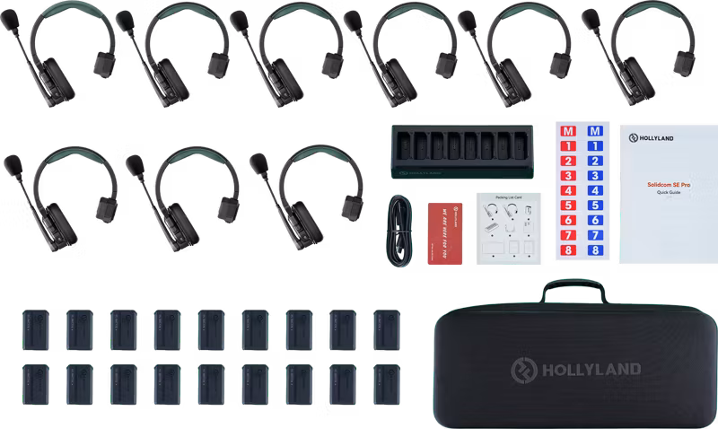 Hollyland Solidcom SE Pro- 9 Person Noise Cancelling Headset Intercom