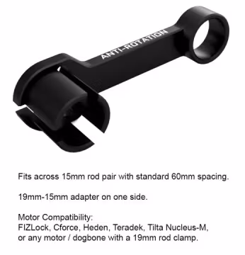 Light Widow Anti-Rotation Bracket for 15mm Rods
