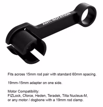 Light Widow Anti-Rotation Bracket for 15mm Rods