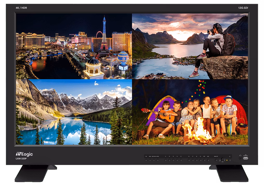 TVLOGIC LXM-320P (NEW) 32" 4K/UHD 12G-QUAD MULTI VIEW MONITOR WITH 3840X2160 LCD PANEL