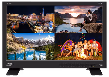 TVLOGIC LXM-320P (NEW) 32" 4K/UHD 12G-QUAD MULTI VIEW MONITOR WITH 3840X2160 LCD PANEL