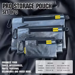 Pro Zippered Storage Pouch Set of 3