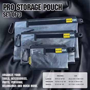 Pro Zippered Storage Pouch Set of 3