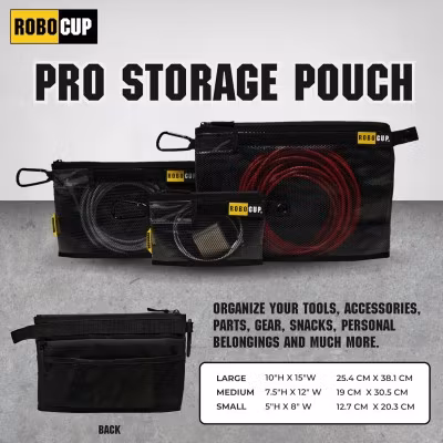 Pro Zippered Storage Pouch Set of 3