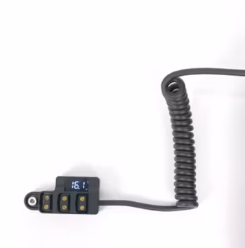 D-tap Male to 3 D-tap Female Splitter with Voltage Monitor and Screw