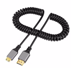 Coiled Standard Mini-HDMI to HDMI Cable (0,5-2,4m)