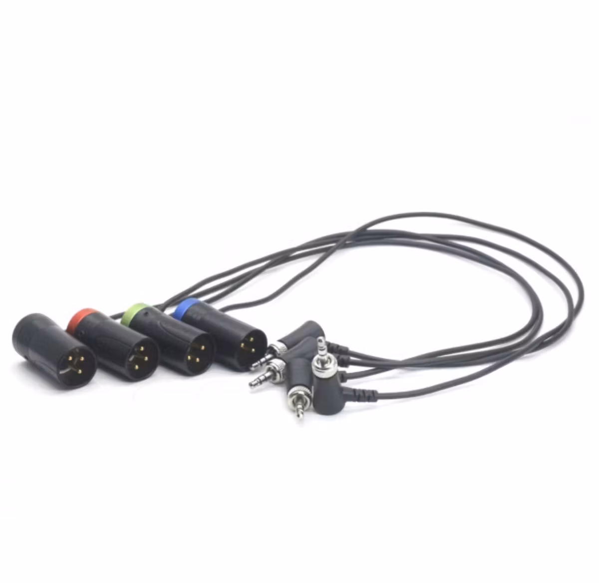 0.5m 3.5 Right Angle With Lock to Short Flat XLR 3-pin Male Audio Cable (1pc)
