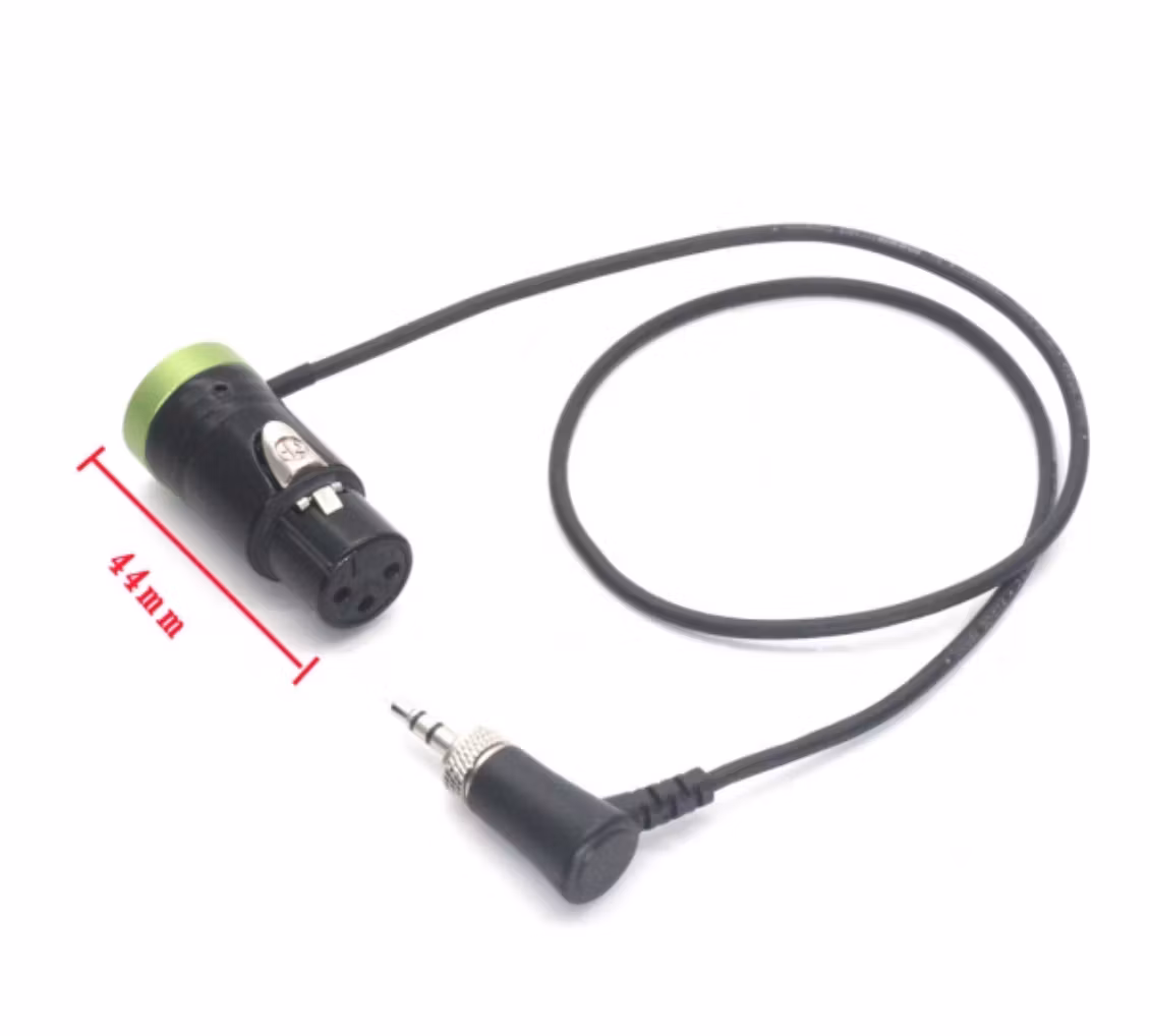 3.5mm TRS Right-Angle to Short XLR Female Audio Cabl