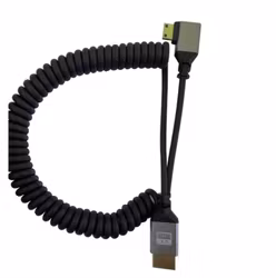 MINIR-HDMI Coiled Standard HDMI to Right-angle Mini HDMI Cable