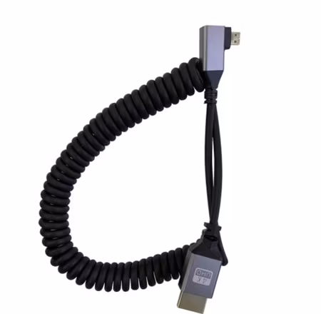 MICROR-HDMI Coiled Standard HDMI to Right-angle Micro HDMI Cable