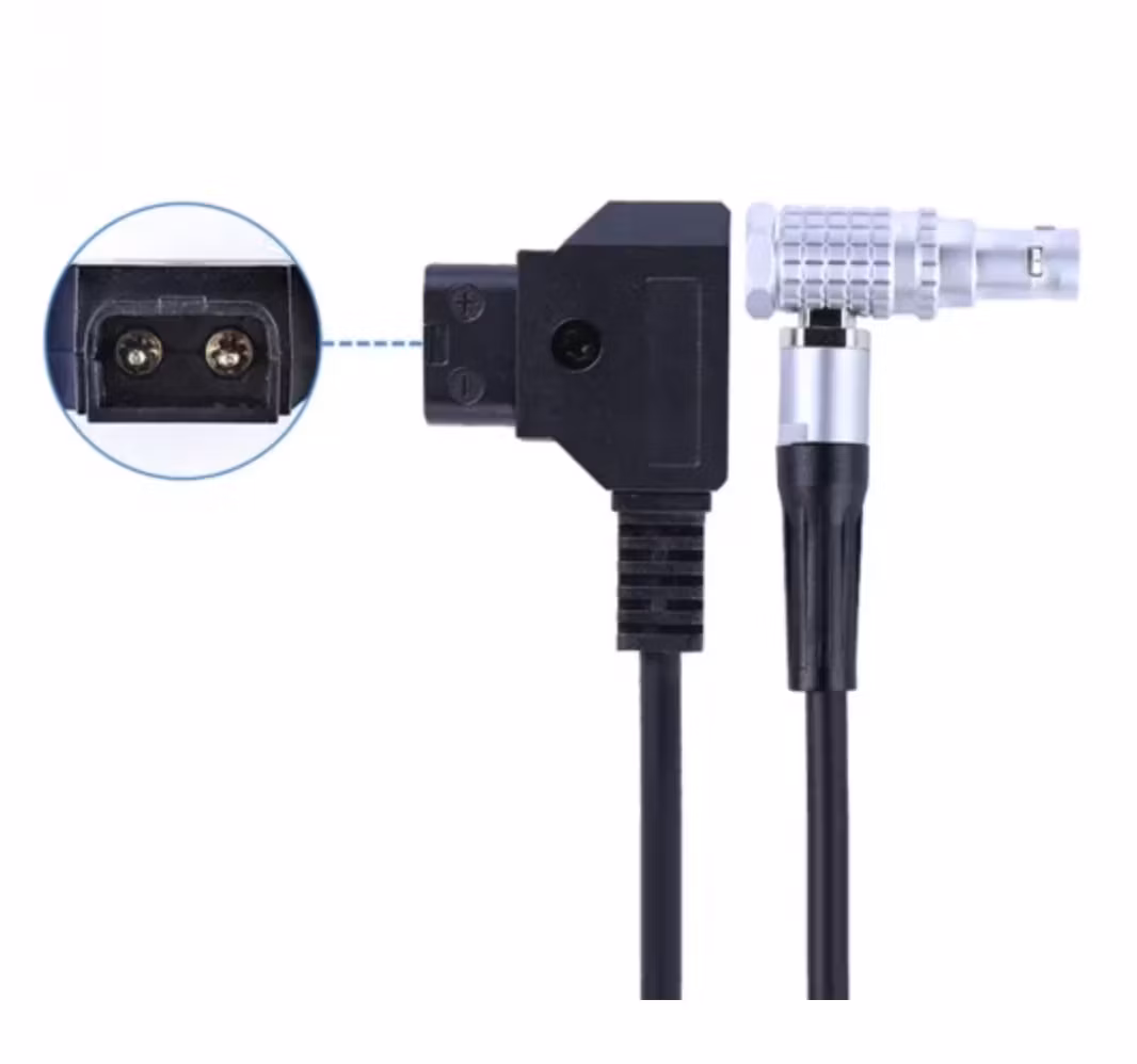Coiled 0.5-1.5m D-Tap to Right Angle 0B 2 Pin Power Cable for Vaxis Wireless Transmitter, Tilta Power Base