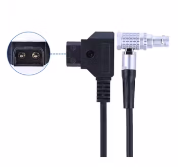 Coiled 0.5-1.5m D-Tap to Right Angle 0B 2 Pin Power Cable for Vaxis Wireless Transmitter, Tilta Power Base