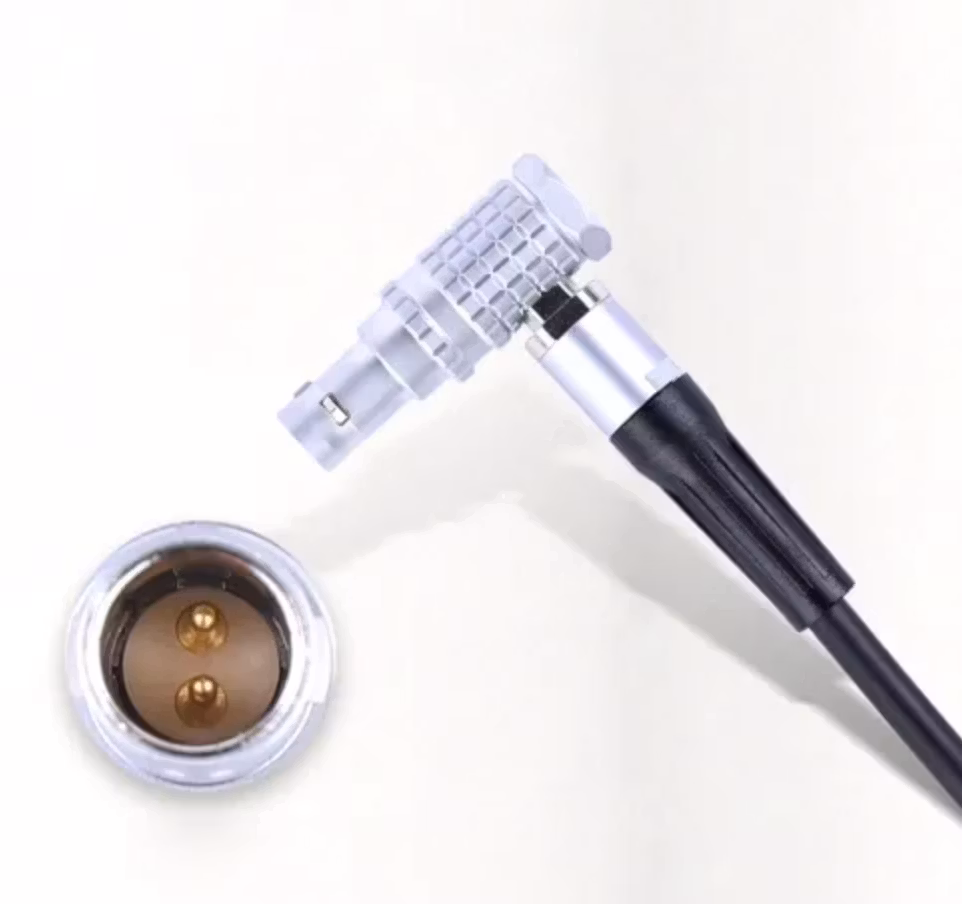 Coiled 0.5-1.5m D-Tap to Right Angle 0B 2 Pin Power Cable for Vaxis Wireless Transmitter, Tilta Power Base