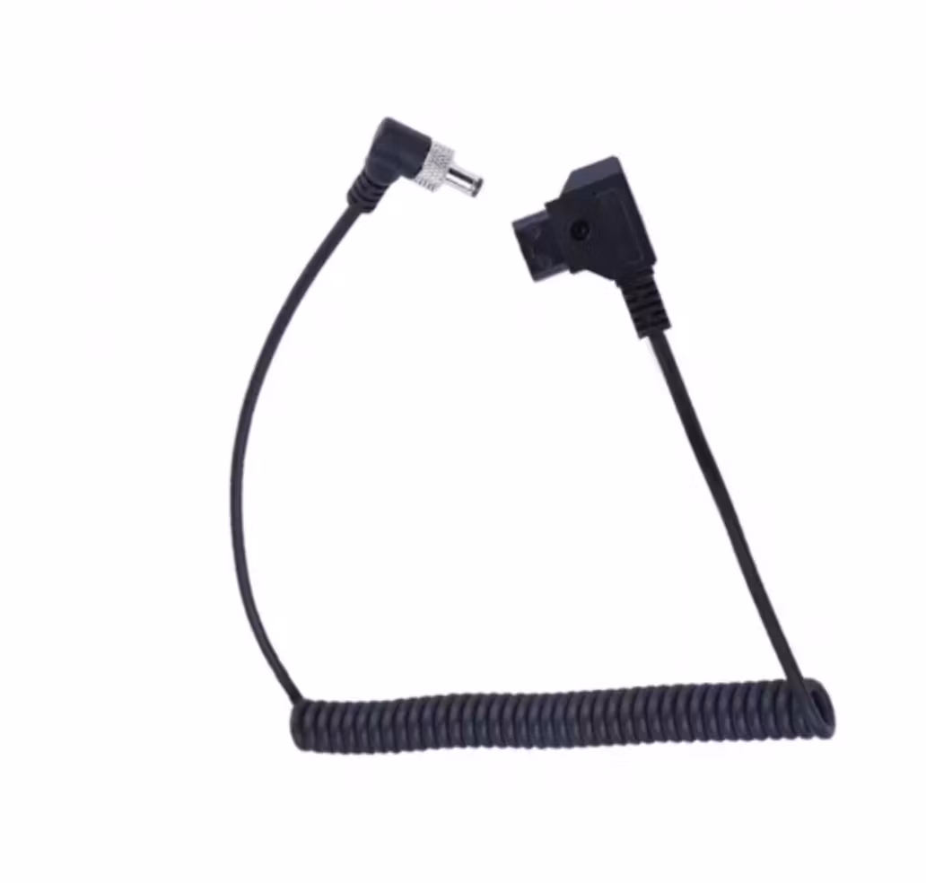 Coiled 0.5-1.5m D-Tap to DC5525 with Lock Power Cable for Atomos Monitor
