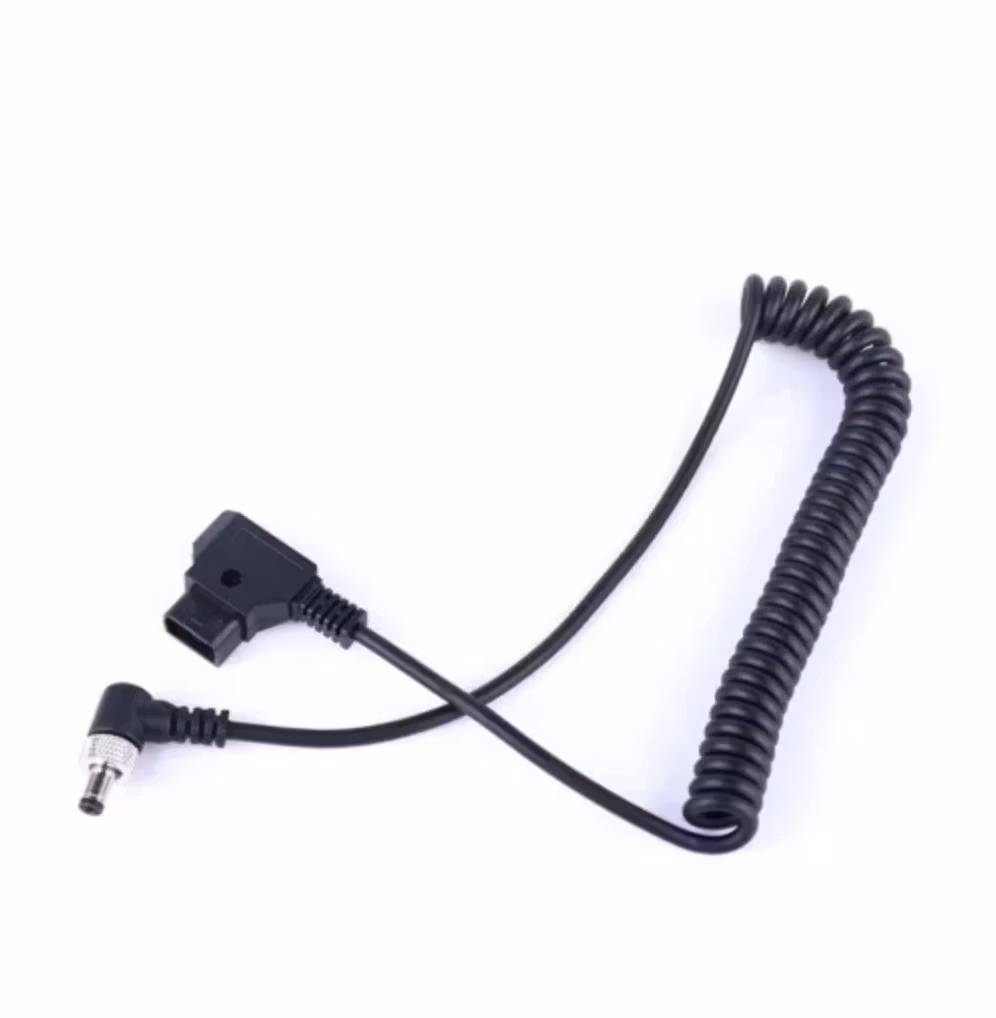 Coiled 0.5-1.5m D-Tap to DC5525 with Lock Power Cable for Atomos Monitor