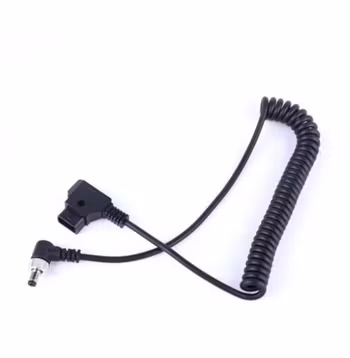 Coiled 0.5-1.5m D-Tap to DC5525 with Lock Power Cable for Atomos Monitor