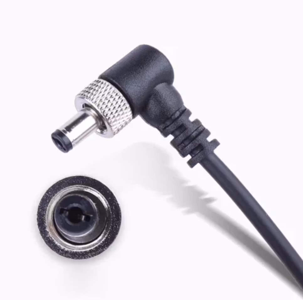 Coiled 0.5-1.5m D-Tap to DC5525 with Lock Power Cable for Atomos Monitor