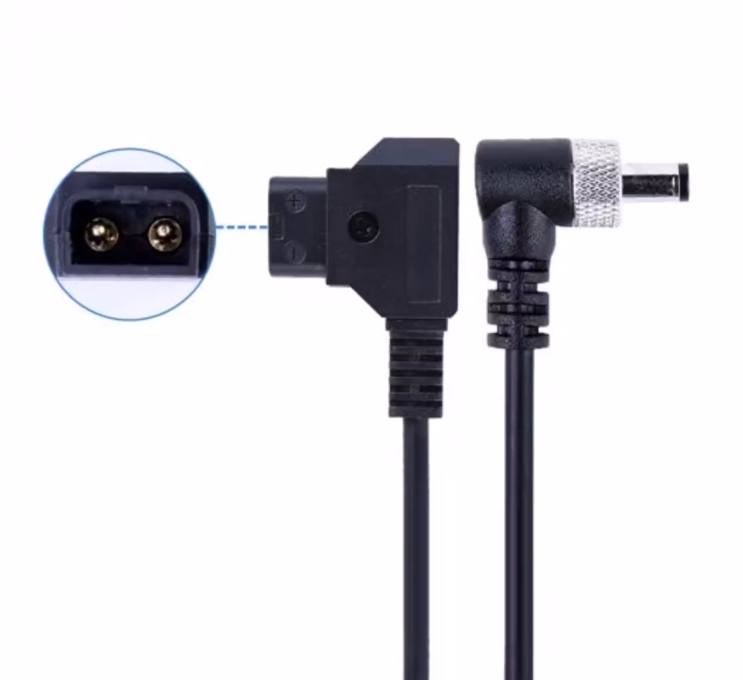 Coiled 0.5-1.5m D-Tap to DC5525 with Lock Power Cable for Atomos Monitor