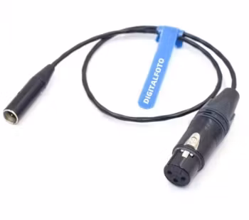 3-Pin Mini-XLR Male to XLR Female Cable for Blackmagic Pocket Cinema Camera 6K/4K (1.6')