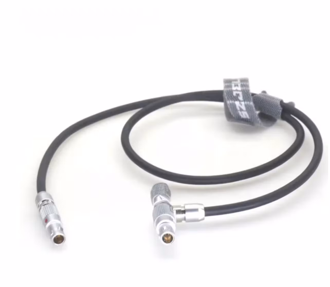 0.5m 4 Pin to 4 Pin Straight to Right-angle Control Cable for Teradek RT Wireless Follow Focus Controlling RED Camera Power On/Off