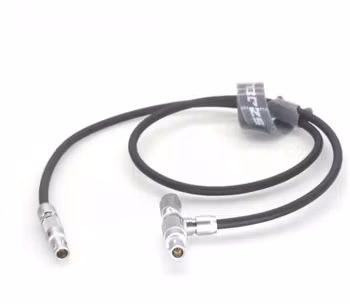 0.5m 4 Pin to 4 Pin Straight to Right-angle Control Cable for Teradek RT Wireless Follow Focus Controlling RED Camera Power On/Off