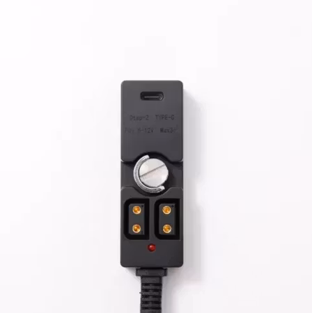 0.5-2m Coiled D-tap Splitter to 2*D-tap Output PD Type C Output with 1/4"-20 Screw