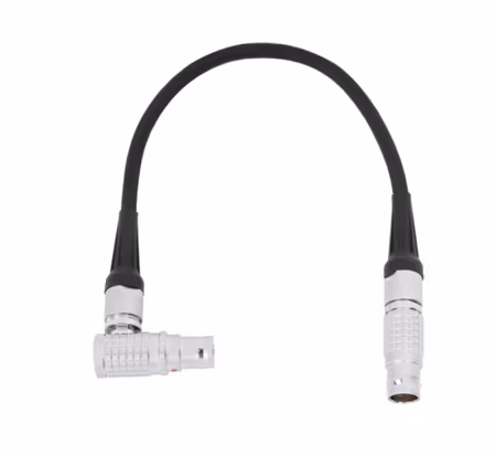 Length 3 Pin Lemo Cable Power Out (Right Angle Type) to 10 Pin DJI Ronin 2 Side Power Lemo Cable Power in (Straight Type)