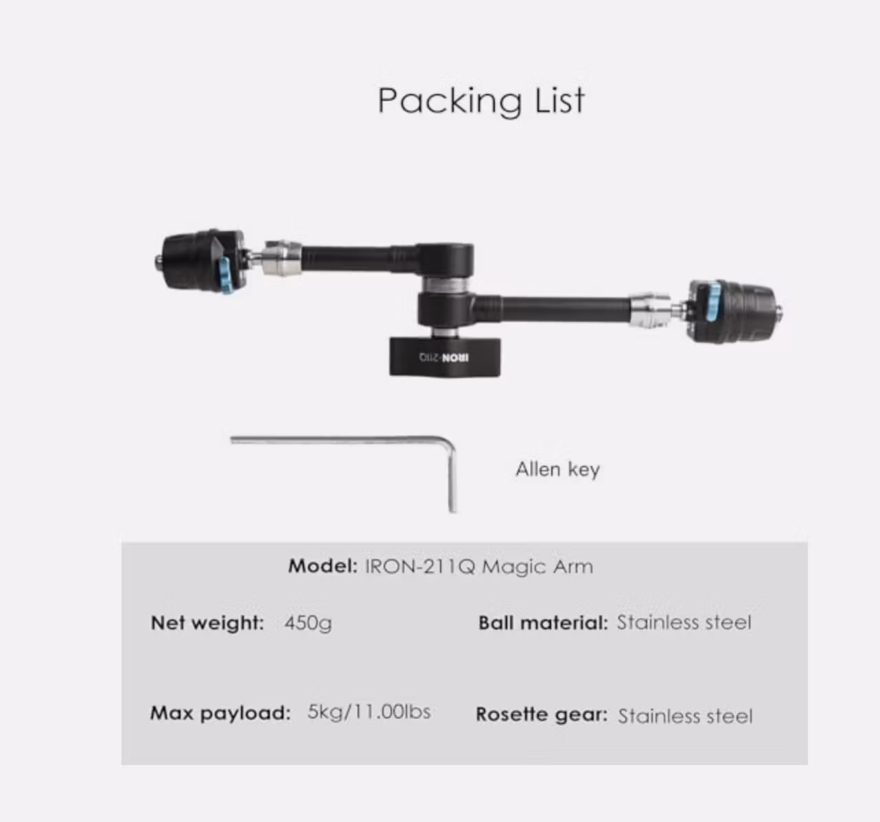 28cm 11inch Magic Articulating Arm with Quick Release Mounting and ARRI Retractable Locating Pin