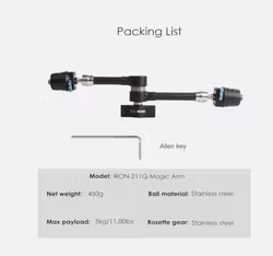 28cm 11inch Magic Articulating Arm with Quick Release Mounting and ARRI Retractable Locating Pin