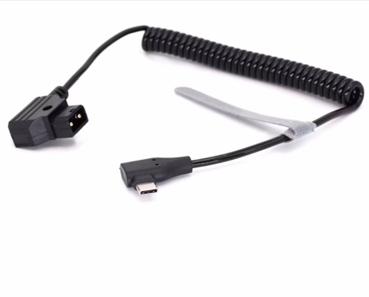 Coiled/Straight Type-C to DTAP power cable for Focus Pro/SDR，Tilta Nucleus N2