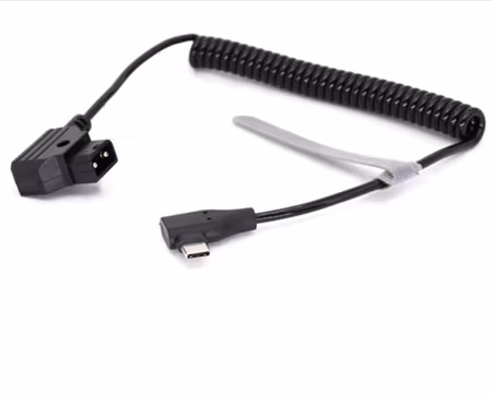 Coiled/Straight Type-C to DTAP power cable for Focus Pro/SDR，Tilta Nucleus N2