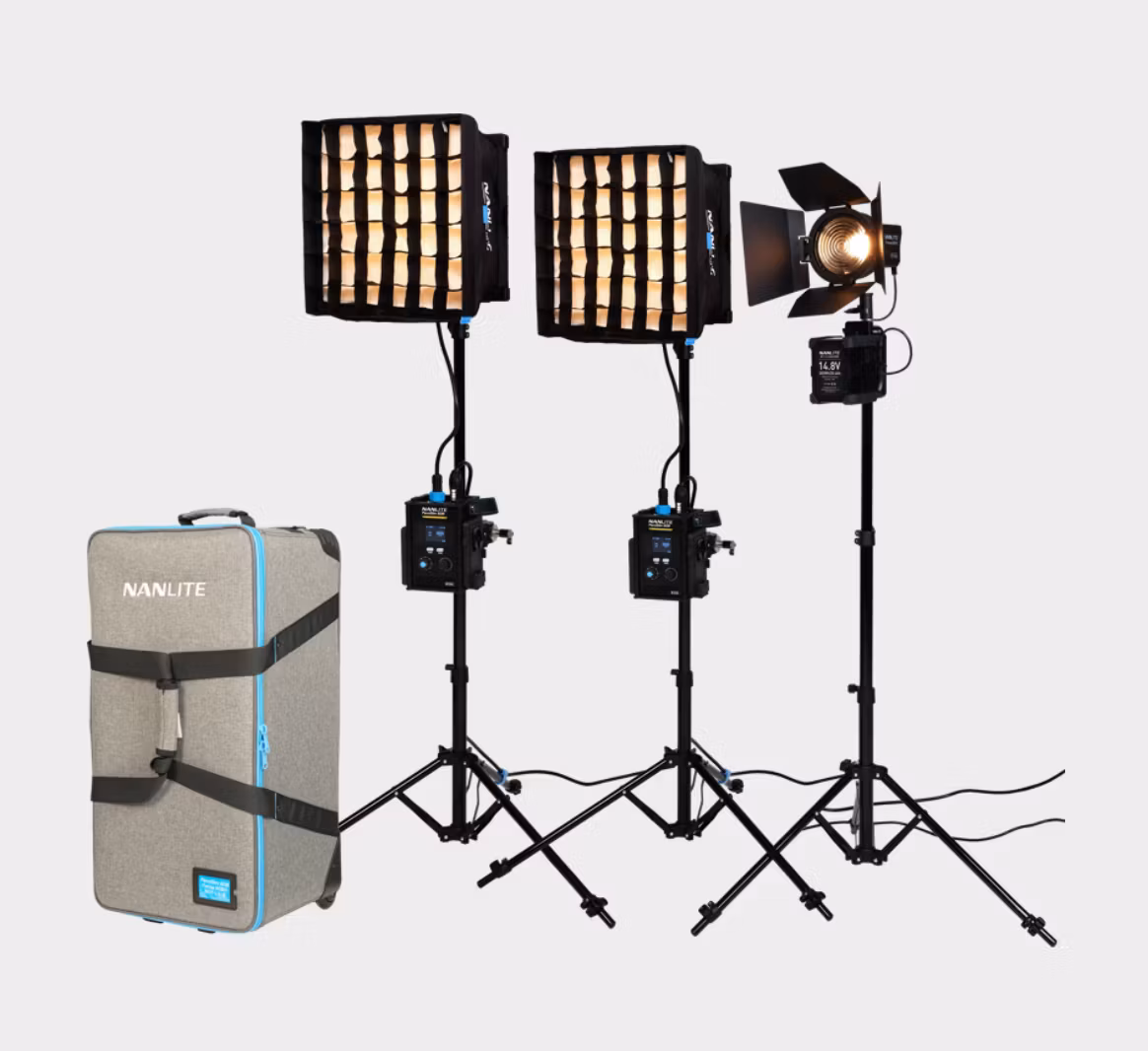 Nanlite PavoSlim 60Bx2 + Forza 60B II KIT - 3-Light Kit with Light Stand