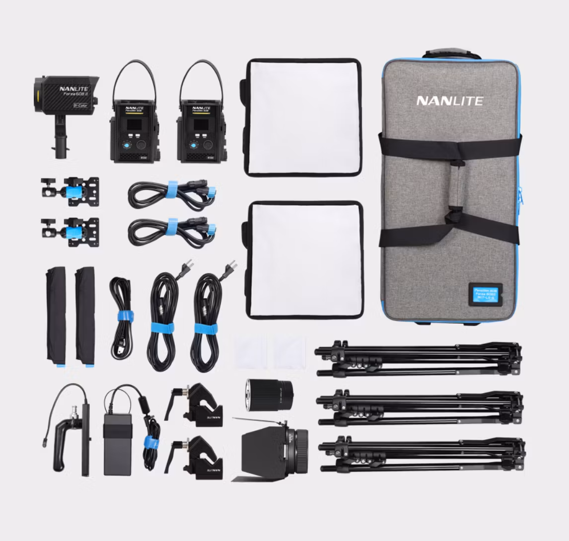 Nanlite PavoSlim 60Bx2 + Forza 60B II KIT - 3-Light Kit with Light Stand