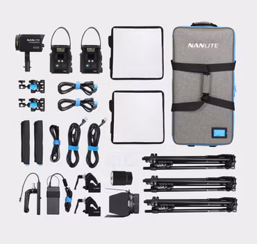 Nanlite PavoSlim 60Bx2 + Forza 60B II KIT - 3-Light Kit with Light Stand