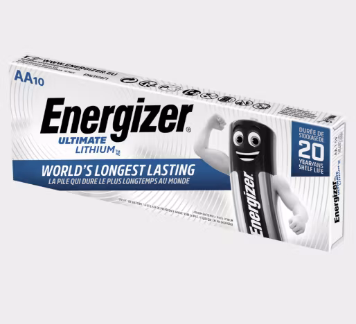 Paquete de 10 pilas Energizer Ultimate Lithium AA B2B