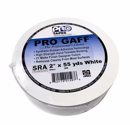Hvid, Pro Gaff Hvid 48 mm x 50 m Pro Tape