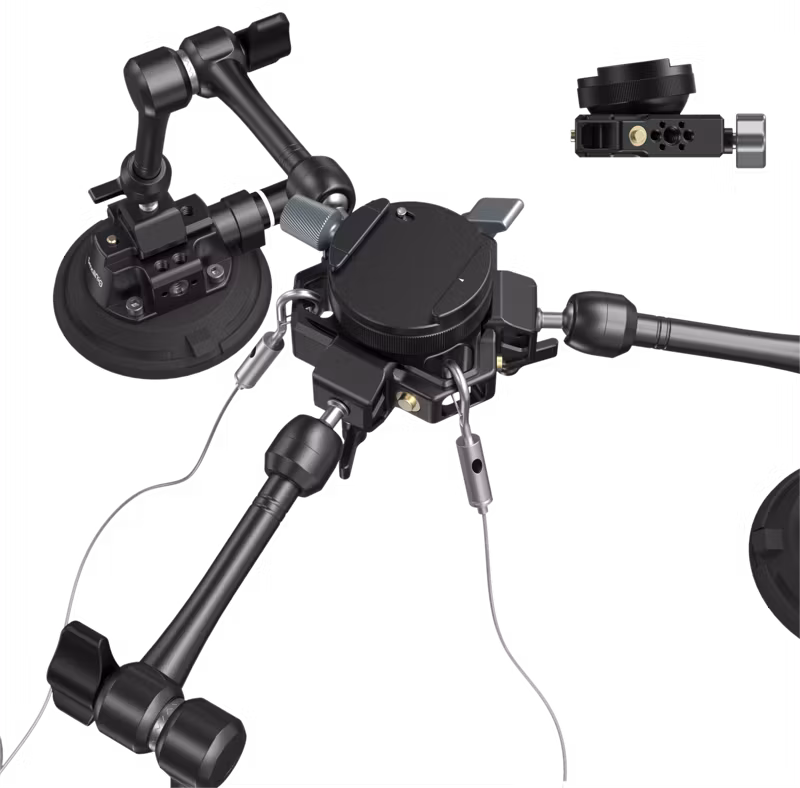 SmallRig 3565 All-in-One 4-Arm Suction Cup Camera Mount Kit for Vehicle Shooting SC-15K