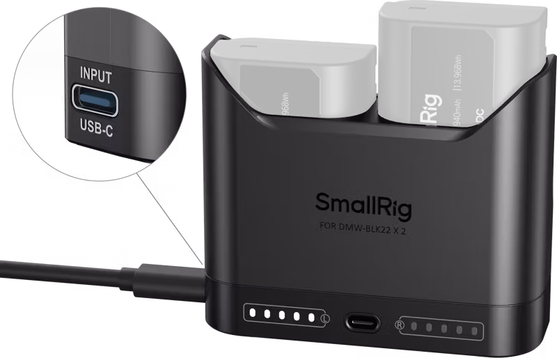 SmallRig 5492 Camera Battery Charger for DMW-BLK22