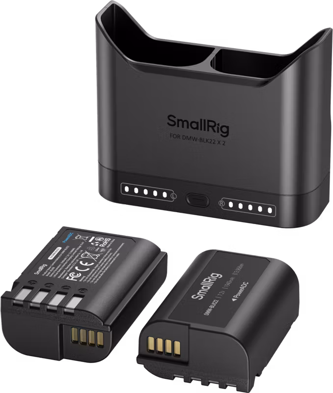 SmallRig 5487 Turbo Charging Kit for DMW-BLK22 Camera Batteries
