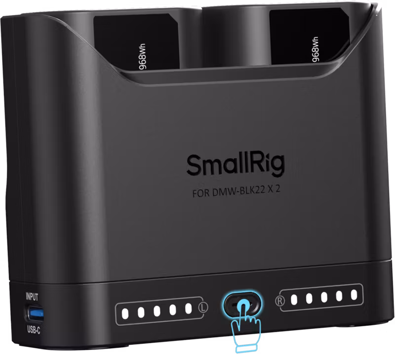 SmallRig 5487 Turbo Charging Kit for DMW-BLK22 Camera Batteries