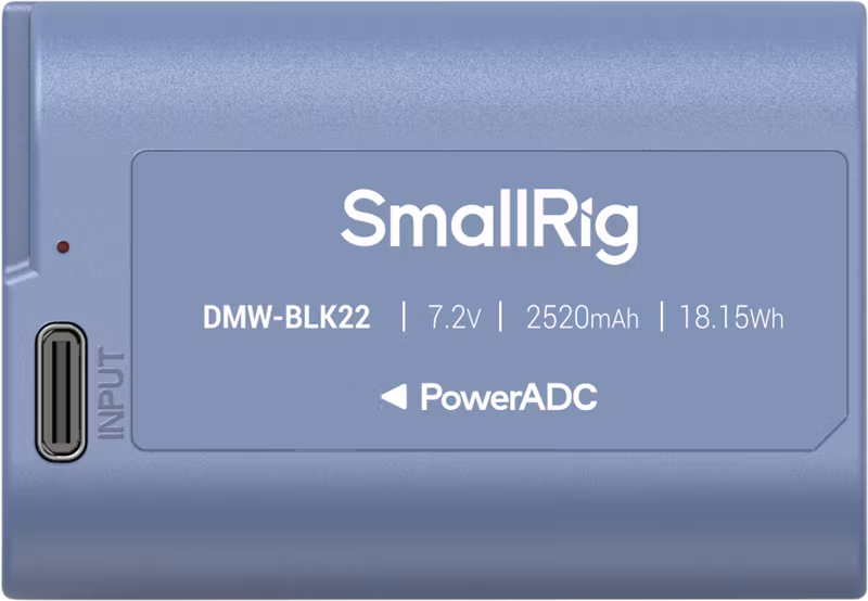 SmallRig 4906 Camera Battery USB-C Rechargeable DMW-BLK22