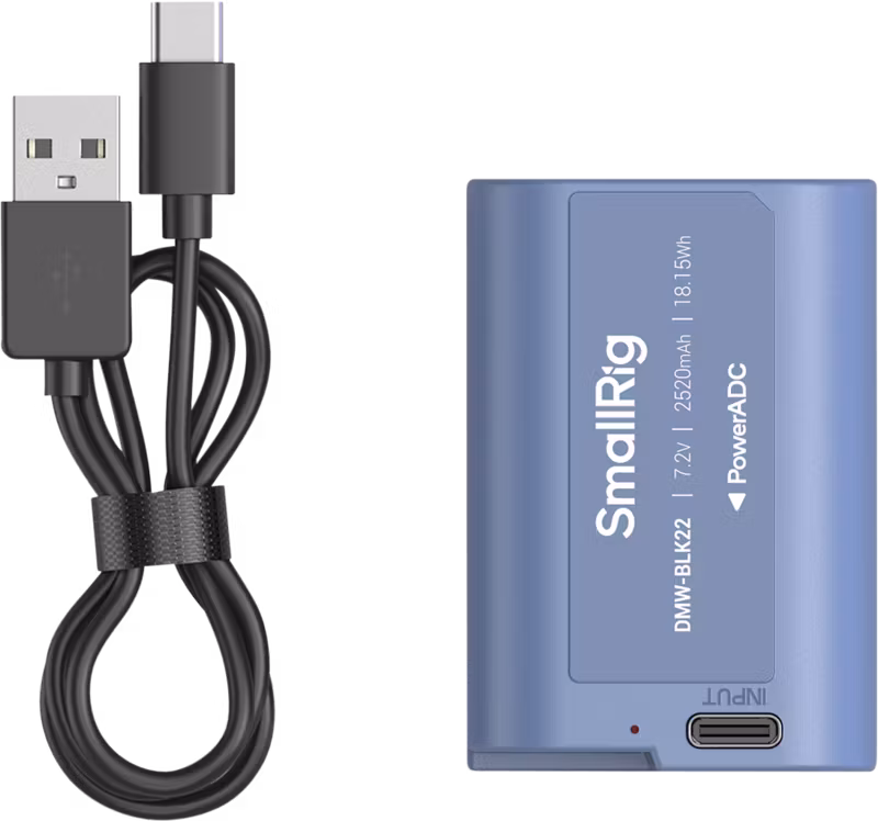 SmallRig 4906 Camera Battery USB-C Rechargeable DMW-BLK22