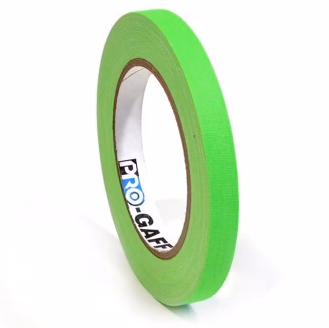 Pro Gaff 12mm x 22,8m Cloth Tape Fluorescent Green